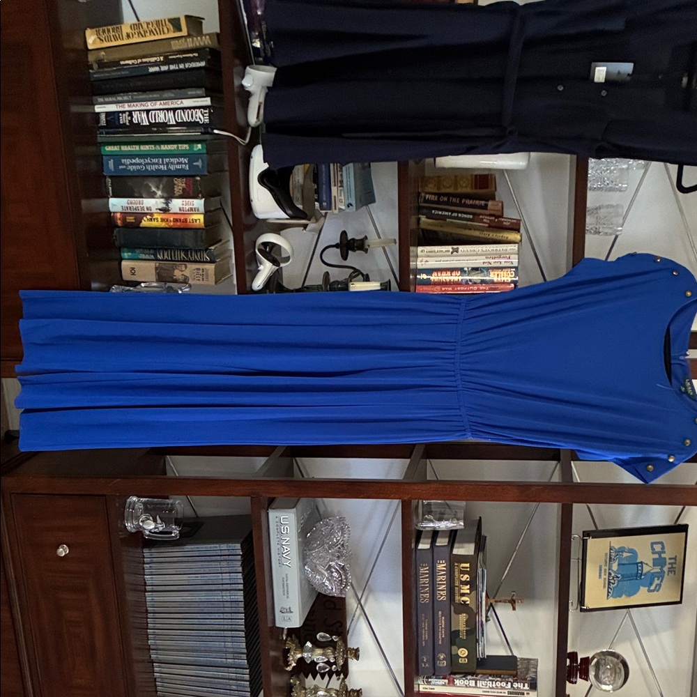 Ralph Lauren Royal Blue Maxi Jumpsuit never worn tag fell off